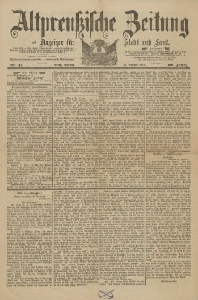 Altpreussische Zeitung, Nr. 45 Mittwoch 23 Februar 1887, 39. Jahrgang