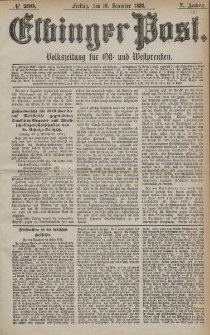 Elbinger Post, Nr. 290, Freitag 10 Dezember 1880, 7 Jahrg.