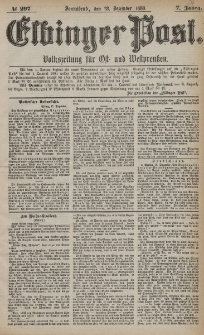 Elbinger Post, Nr. 297, Sonnabend 18 Dezember 1880, 7 Jahrg.