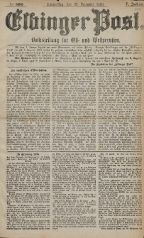 Elbinger Post, Nr. 305, Mittwoch 29 Dezember 1880, 7 Jahrg.