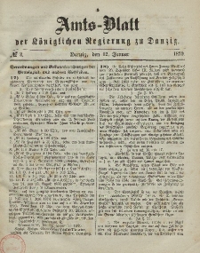 Amts-Blatt der Königlichen Regierung zu Danzig, 12. Januar 1870, Nr. 2