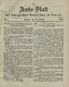 Amts-Blatt der Königlichen Regierung zu Danzig, 26. Januar 1870, Nr. 4