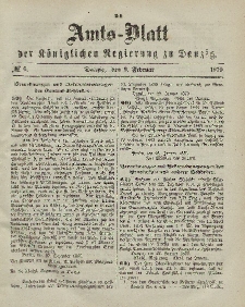 Amts-Blatt der Königlichen Regierung zu Danzig, 9. Februar 1870, Nr. 6