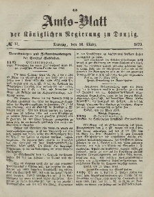 Amts-Blatt der Königlichen Regierung zu Danzig, 16. März 1870, Nr. 11