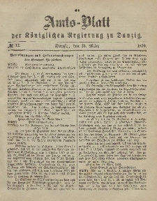 Amts-Blatt der Königlichen Regierung zu Danzig, 23. März 1870, Nr. 12