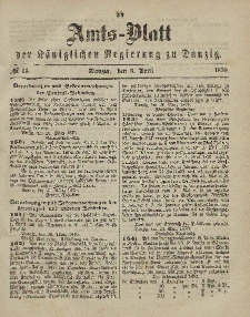 Amts-Blatt der Königlichen Regierung zu Danzig, 6. April 1870, Nr. 14