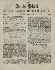 Amts-Blatt der Königlichen Regierung zu Danzig, 6. Juli 1870, Nr. 27