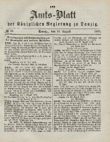 Amts-Blatt der Königlichen Regierung zu Danzig, 31. August 1870, Nr. 35