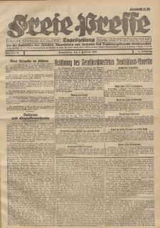 Freie Presse, Nr. 34 Donnerstag 9. Februar 1928 4. Jahrgang