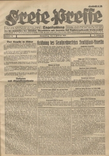 Freie Presse, Nr. 34 Donnerstag 9. Februar 1928 4. Jahrgang