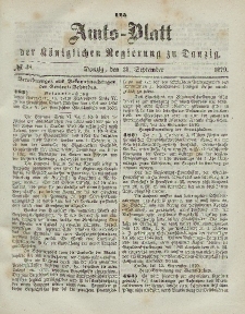 Amts-Blatt der Königlichen Regierung zu Danzig, 14. September 1870, Nr. 37 (dodatek)