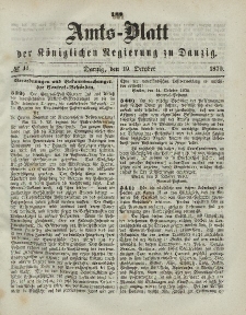 Amts-Blatt der Königlichen Regierung zu Danzig, 12. Oktober 1870, Nr. 41