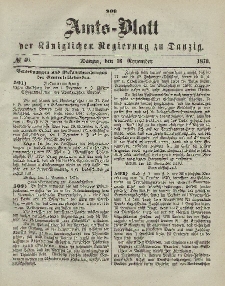 Amts-Blatt der Königlichen Regierung zu Danzig, 9. November 1870, Nr. 45