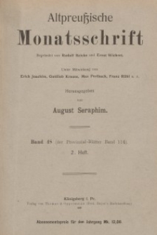 Altpreußische Monatsschrift, 1911, Bd. 48, H. 2