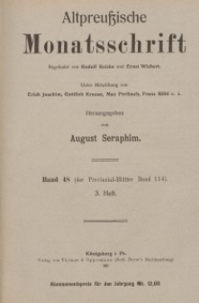 Altpreußische Monatsschrift, 1911, Bd. 48, H. 3