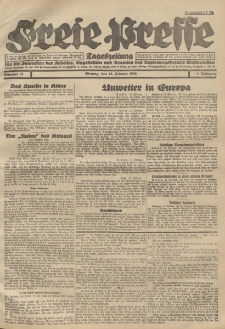 Freie Presse, Nr. 36 Sonnabend 11. Februar 1928 4. Jahrgang