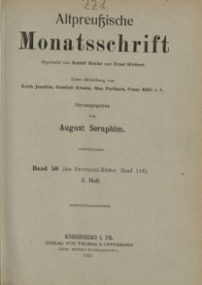 Altpreußische Monatsschrift, 1913, Bd. 50, H. 3