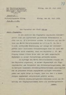 Der Oberbürgermeister (VI a. 447/33)