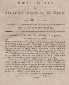 Amts-Blatt der Königlichen Regierung zu Danzig, 21. Januar 1819, Nr. 3