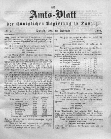 Amts-Blatt der Königlichen Regierung zu Danzig, 12. Februar 1868, Nr. 7