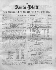 Amts-Blatt der Königlichen Regierung zu Danzig, 12. Februar 1868, Nr. 7