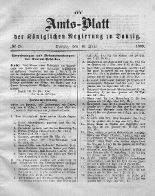 Amts-Blatt der Königlichen Regierung zu Danzig, 10. Juni 1868, Nr. 24