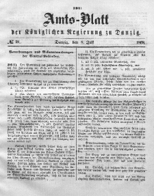 Amts-Blatt der Königlichen Regierung zu Danzig, 8. Juli 1868, Nr. 28