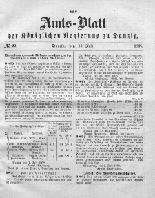 Amts-Blatt der Königlichen Regierung zu Danzig, 15. Juli 1868, Nr. 29
