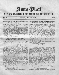 Amts-Blatt der Königlichen Regierung zu Danzig, 22. Juli 1868, Nr. 30