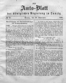 Amts-Blatt der Königlichen Regierung zu Danzig, 30. September 1868, Nr. 40
