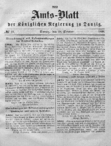 Amts-Blatt der Königlichen Regierung zu Danzig, 28. Oktober 1868, Nr. 44