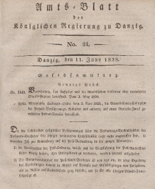 Amts-Blatt der Königlichen Regierung zu Danzig, 11. Juni 1828, Nr. 24