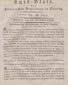Amts-Blatt der Königlichen Regierung zu Danzig, 29. Oktober 1828, Nr. 44