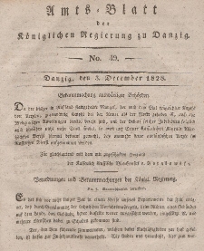 Amts-Blatt der Königlichen Regierung zu Danzig, 3. Dezember 1828, Nr. 49