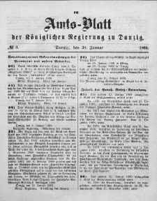 Amts-Blatt der Königlichen Regierung zu Danzig, 20. Januar 1869, Nr. 3