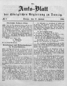 Amts-Blatt der Königlichen Regierung zu Danzig, 27. Januar 1869, Nr. 4