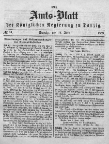 Amts-Blatt der Königlichen Regierung zu Danzig, 16. Juni 1869, Nr. 24