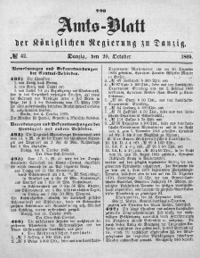 Amts-Blatt der Königlichen Regierung zu Danzig, 20. Oktober 1869, Nr. 42