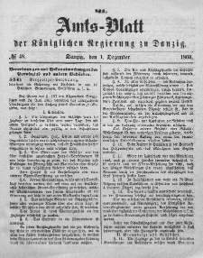 Amts-Blatt der Königlichen Regierung zu Danzig, 1. Dezember 1869, Nr. 48