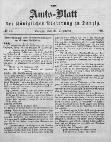 Amts-Blatt der Königlichen Regierung zu Danzig, 22. Dezember 1869, Nr. 51