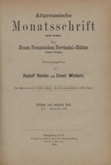 Altpreussische Monatsschrift, 1896, Juli-September, Bd. 33
