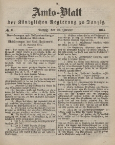 Amts-Blatt der Königlichen Regierung zu Danzig, 10. Januar 1874, Nr. 2