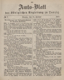 Amts-Blatt der Königlichen Regierung zu Danzig, 31. Januar 1874, Nr. 5
