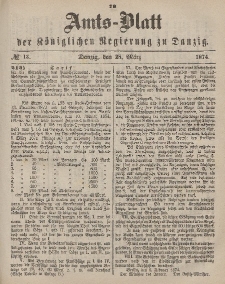 Amts-Blatt der Königlichen Regierung zu Danzig, 28. März 1874, Nr. 13