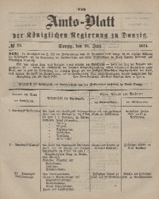 Amts-Blatt der Königlichen Regierung zu Danzig, 20. Juni 1874, Nr. 25
