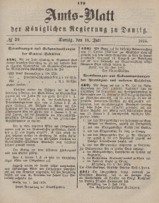 Amts-Blatt der Königlichen Regierung zu Danzig, 18. Juli 1874, Nr. 29