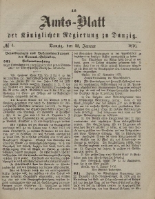 Amts-Blatt der Königlichen Regierung zu Danzig, 22. Januar 1876, Nr. 4