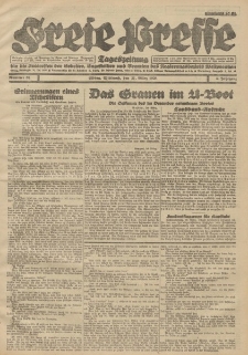 Freie Presse, Nr. 69 Mittwoch 21. März 1928 4. Jahrgang