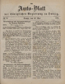 Amts-Blatt der Königlichen Regierung zu Danzig, 20. Mai 1876, Nr. 21