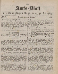 Amts-Blatt der Königlichen Regierung zu Danzig, 14. Oktober 1876, Nr. 42